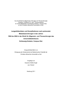 Langzeitüberleben und Komplikationen nach pulmonaler