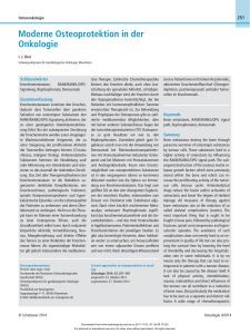 Moderne Osteoprotektion in der Onkologie