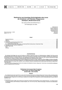 Radiolarien aus kieseligen Schichtgliedern des Juras der Grestener