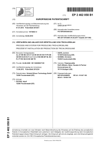 VERFAHREN UND ANLAGE ZUR HERSTELLUNG VON