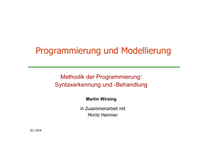Programmierung und Modellierung: Syntaxerkennung und