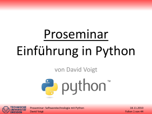 Proseminar Einführung in Python