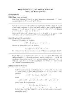 Analysis II für M, LaG und Ph, WS07/08 ¨Ubung 12, Lösungsskizze
