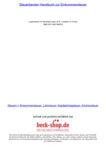 Steuerberater Handbuch zur Einkommensteuer - Beck-Shop