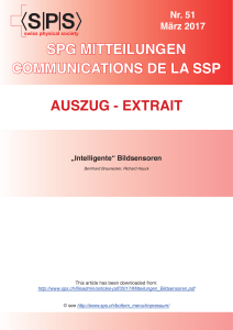 SPG MITTEILUNGEN COMMUNICATIONS DE LA SSP AUSZUG