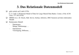 3. Das Relationale Datenmodell