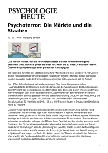 Psychoterror: Die Märkte und die Staaten