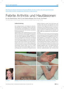 Febrile Arthritis und Hautläsionen