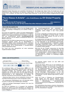 "Euro Klasse A-Anteile", eine Anteilklasse des EII Global Property