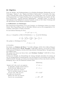 Algebra - an der Universität Duisburg