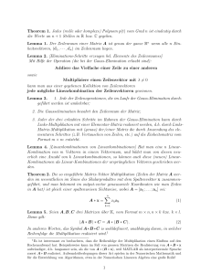 Theorem 1. Jedes (reelle oder komplexe) Polynom p(t) vom Grad n