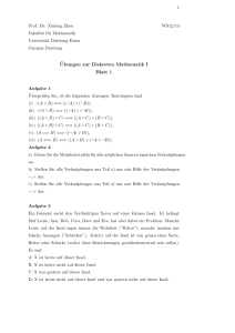 Ubungen zur Diskreten Mathematik I Blatt 1