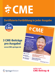 3 CME-Beiträge pro Ausgabe! - Hausarztpraxis Dr. med. Arendt