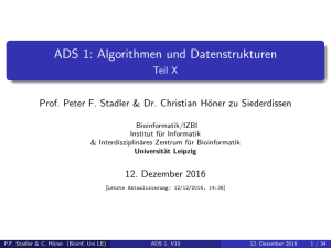 ADS 1: Algorithmen und Datenstrukturen - Teil X