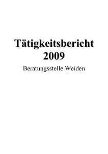 T&auml;tigkeitsbericht 2009