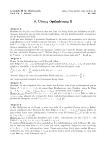 8.¨Ubung Optimierung B - Lehrstuhl II für Mathematik - RWTH
