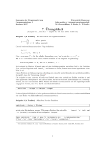 7. Übungsblatt - Universität Konstanz