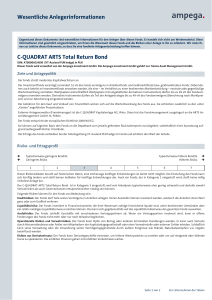 Wesentliche Anlegerinformationen C-QUADRAT ARTS