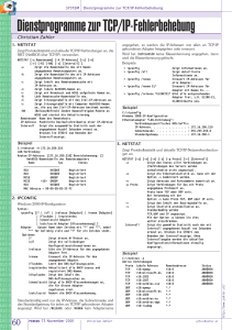 Dienstprogramme zur TCP/IP-Fehlerbehebung