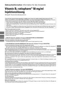 Vitamin B1-ratiopharm® 50 mg/ml Injektionslösung