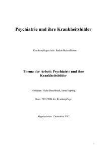 Psychiatrie und ihre Krankheitsbilder