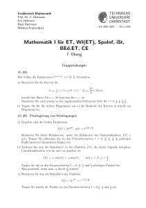 Mathematik I für ET, WI(ET), SpoInf, iSt, BEd.ET, CE