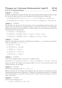 Ubungen zur Vorlesung Mathematische Logik II SS 08