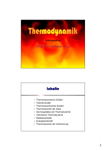 6 Chemische Thermodynamik