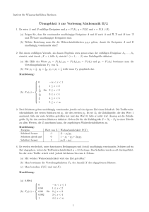 ¨Ubungsblatt 5 zur Vorlesung Mathematik II/2