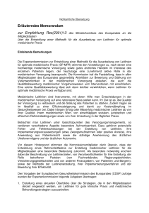 Erläuterndes Memorandum