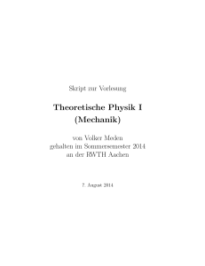 Theoretische Physik I (Mechanik)