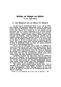 Beiträge zur Geologie von Galizien. A. Das Hügelland und die