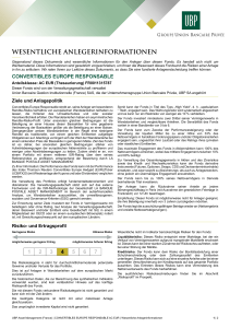 Wesentliche Anlegerinformationen