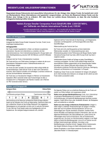 wesentliche anlegerinformationen - Natixis Global Asset Management