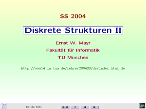 Diskrete Strukturen II, SS 2004