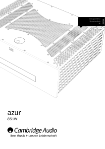 Cambridge Audio Azur 851W Bedienungsanleitug