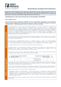 Wesentliche Anlegerinformationen