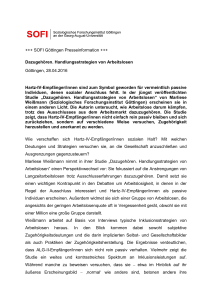 +++ SOFI Göttingen Presseinformation +++ Dazugehören