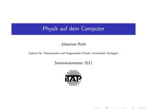Einführung in C++ - ITAP | Universität Stuttgart