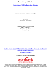 Historisches Wörterbuch der Biologie - ReadingSample - Beck-Shop
