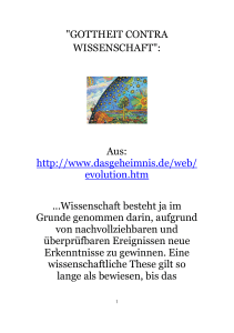 Gottheit contra Wissenschaft.rt