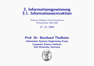 3. Informationsgewinnung 3.1. Informationsextraktion