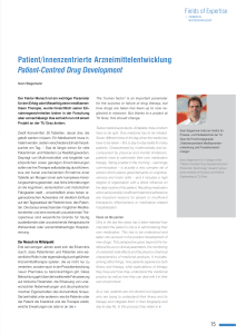 Patient/innenzentrierte Arzneimittelentwicklung