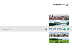 Geschäftsbericht 2012 - Universitätsklinikum Würzburg