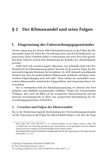 2 Der Klimawandel und seine Folgen