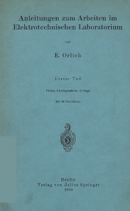 Anleitungen zum Arbeiten im Elektrotechnischen Laboratorium