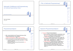 Informatik I: Einführung in die Programmierung