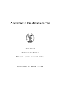 Angewandte Funktionalanalysis