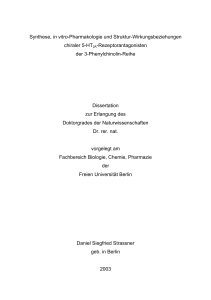 Synthese, in vitro-Pharmakologie und Struktur