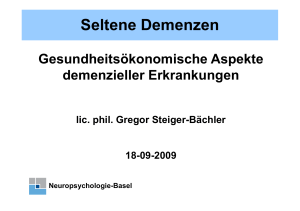 Seltene Demenzen - Neuropsychologie Basel